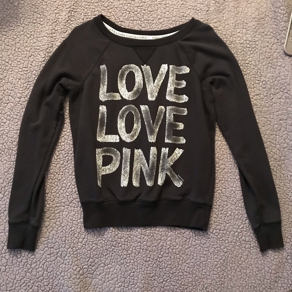 PINK Victoria’s Secret black pull over sweater